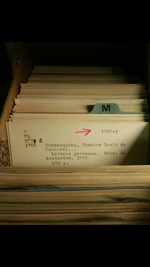 Rink’s inventory annotations are recorded on physical catalog cards, as demonstrated here with a title noted in the above image from the packing lists.