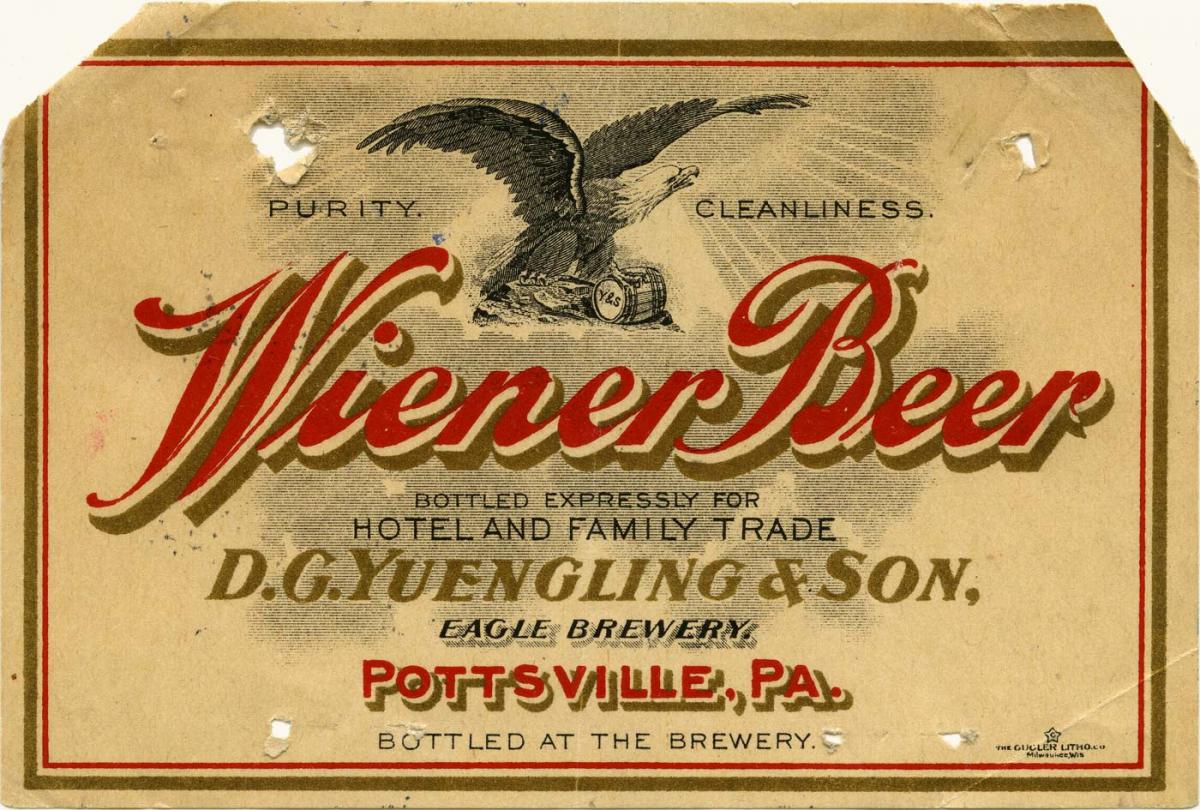 Beer label featuring an eagle
