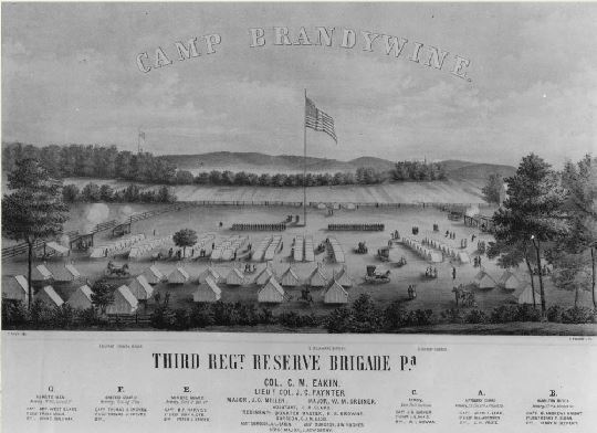 Camp Brandywine tents and layout