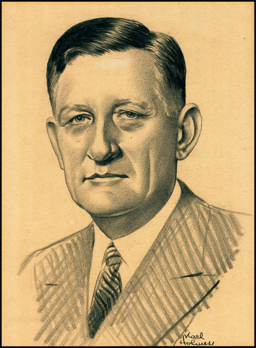 Robert M. Gaylord's sketched portrait, NAM President