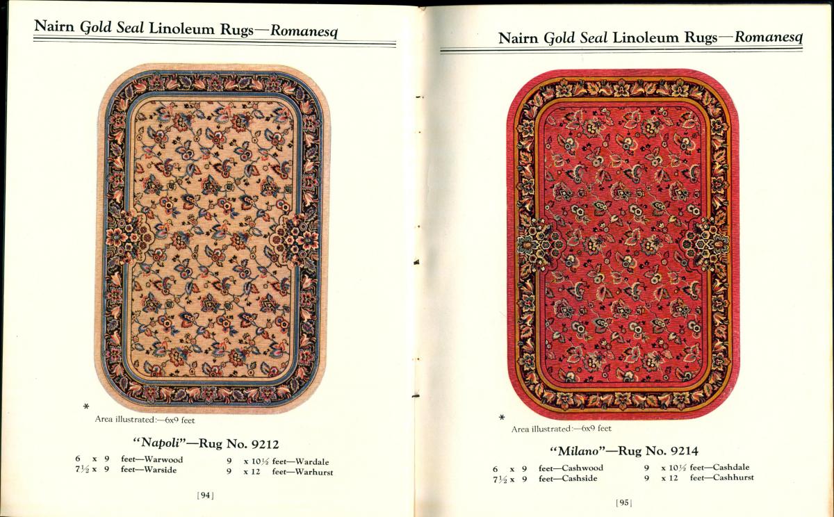 Rug patterns in the catalog
