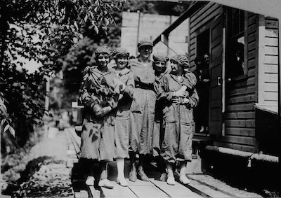The women who worked in the powderyards during WWI were known as "bloomer girls" after their on-the-job outfits.